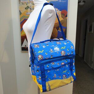 Collapsible Soft Shell Cooler Beach Travel Drinks Meds Blue 11x8x12